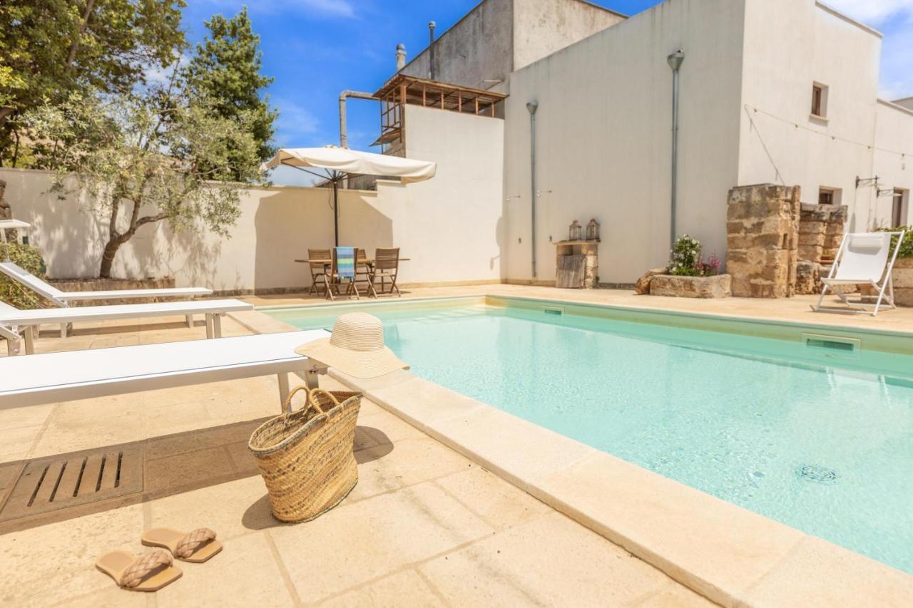 Courtyard With Pool Villa Racale Exterior photo