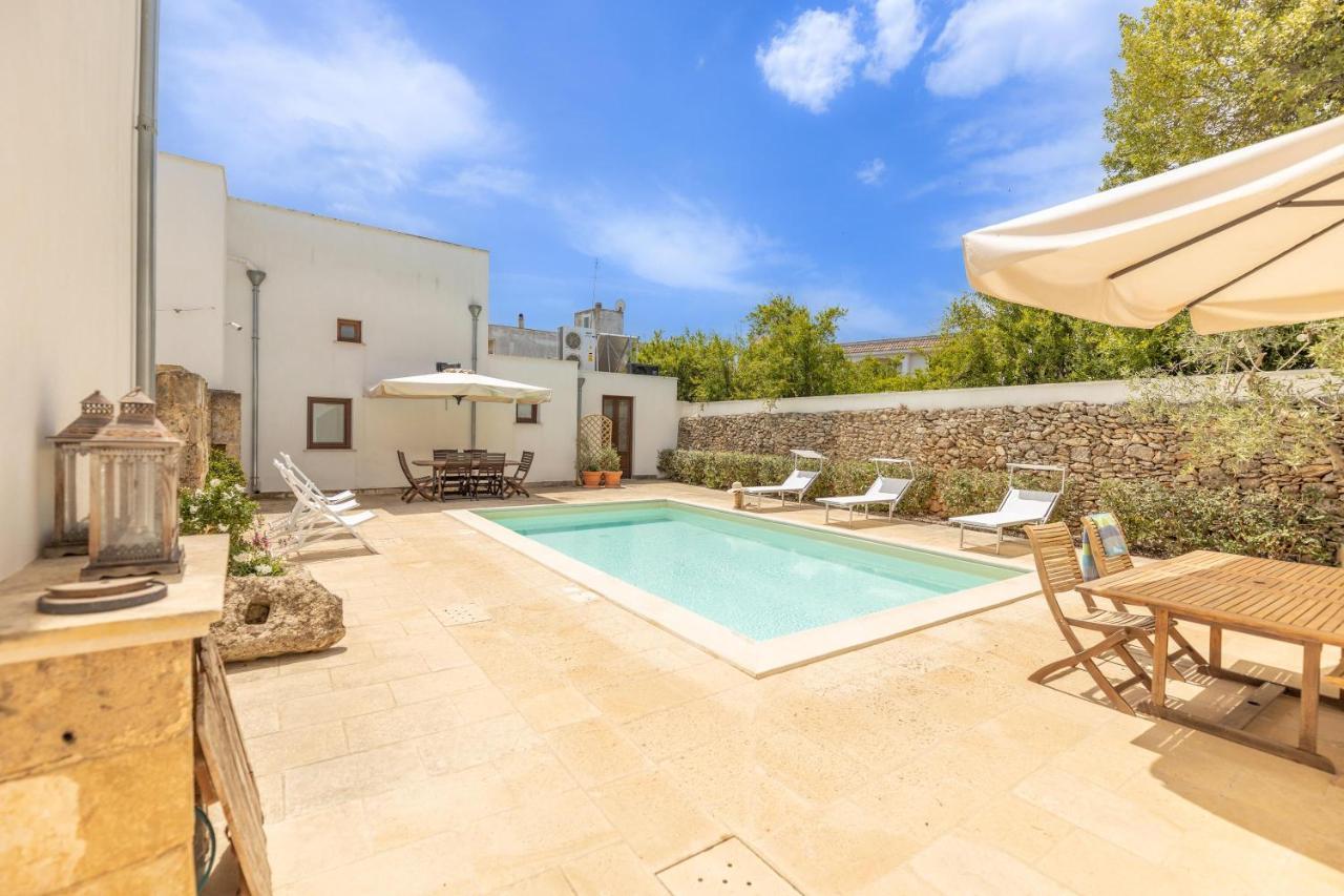 Courtyard With Pool Villa Racale Exterior photo