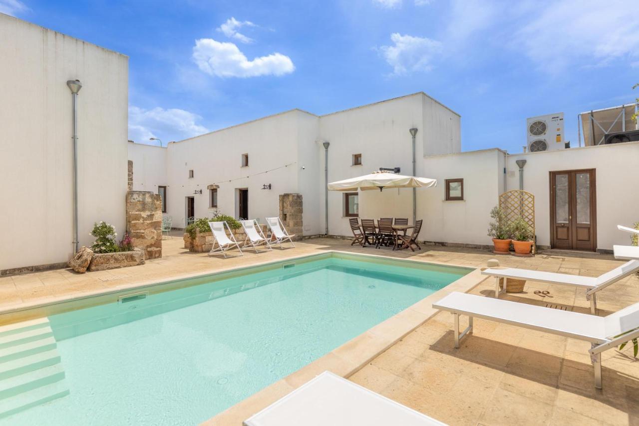 Courtyard With Pool Villa Racale Exterior photo