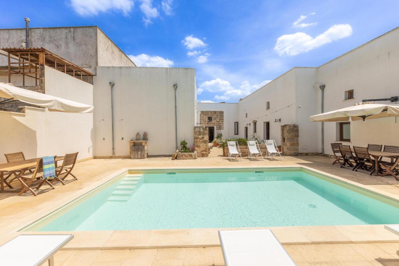 Courtyard With Pool Villa Racale Exterior photo