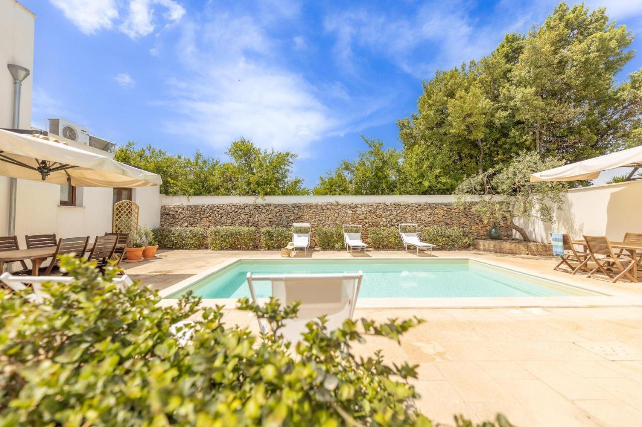 Courtyard With Pool Villa Racale Exterior photo