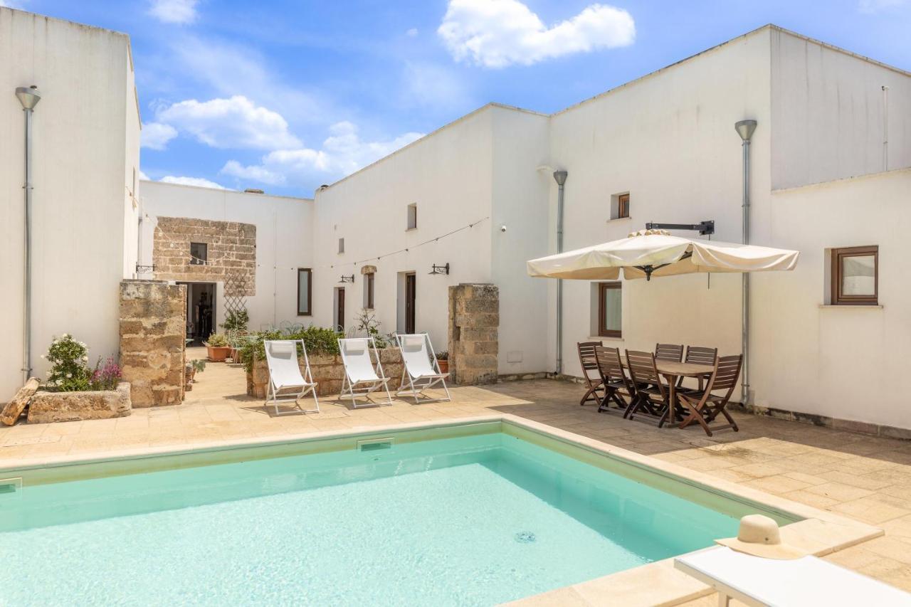 Courtyard With Pool Villa Racale Exterior photo