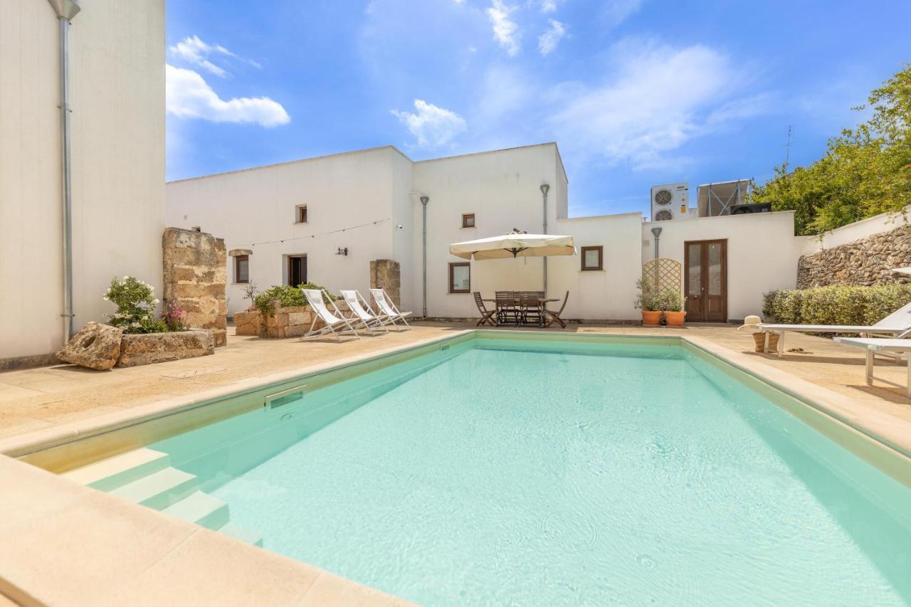 Courtyard With Pool Villa Racale Exterior photo