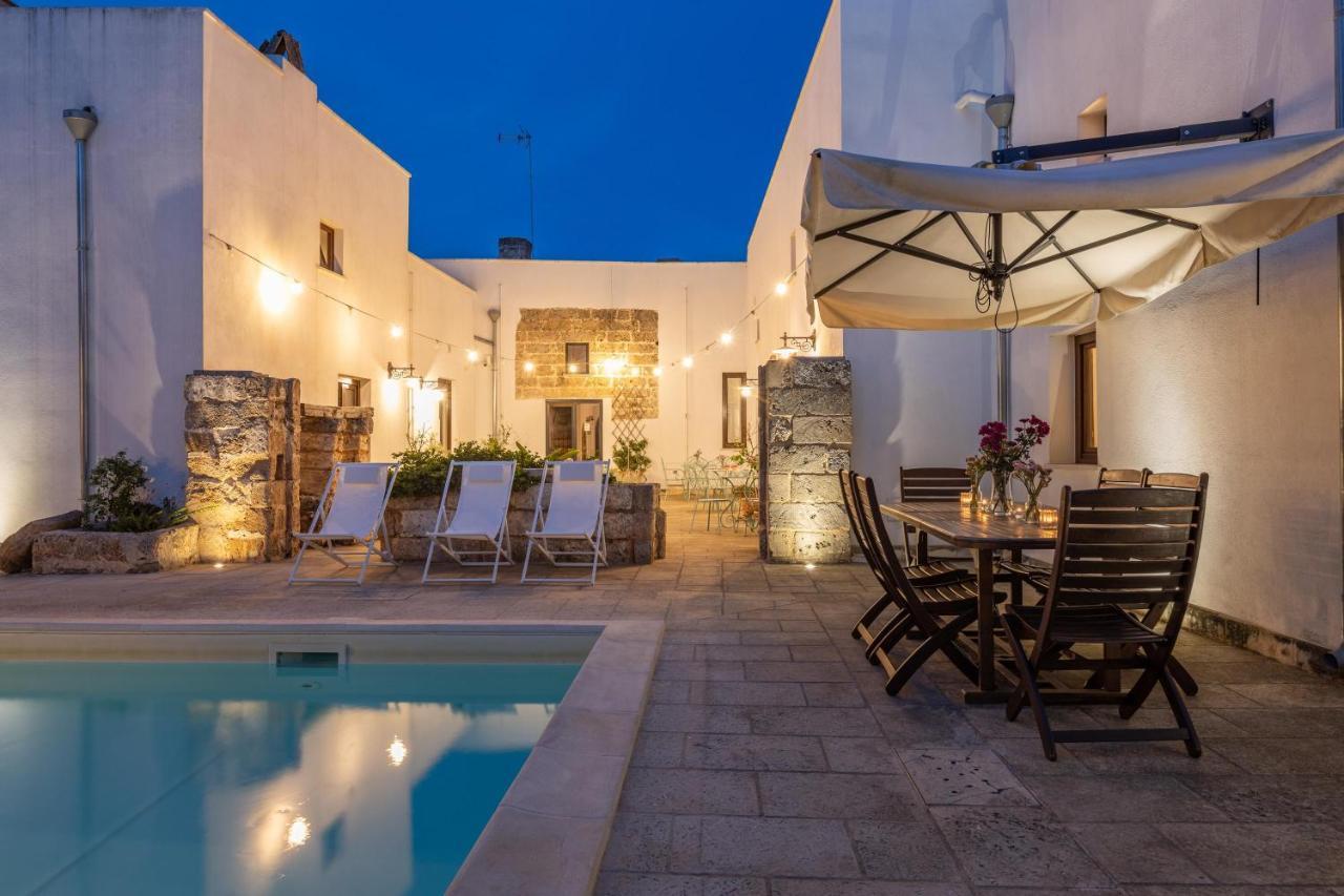 Courtyard With Pool Villa Racale Exterior photo